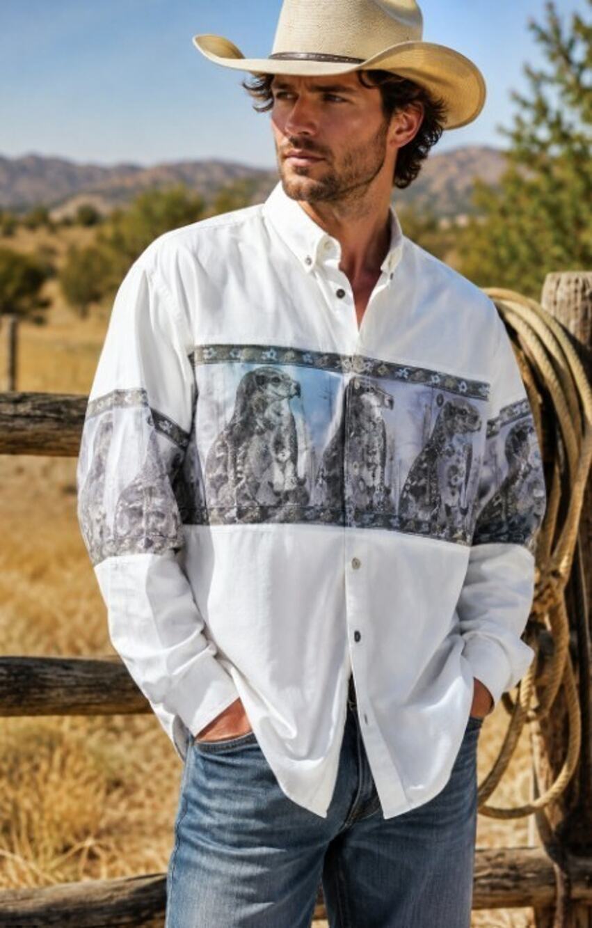 Buffalo Country Mens XL Western Shirt Embroidered eagle native american rodeo